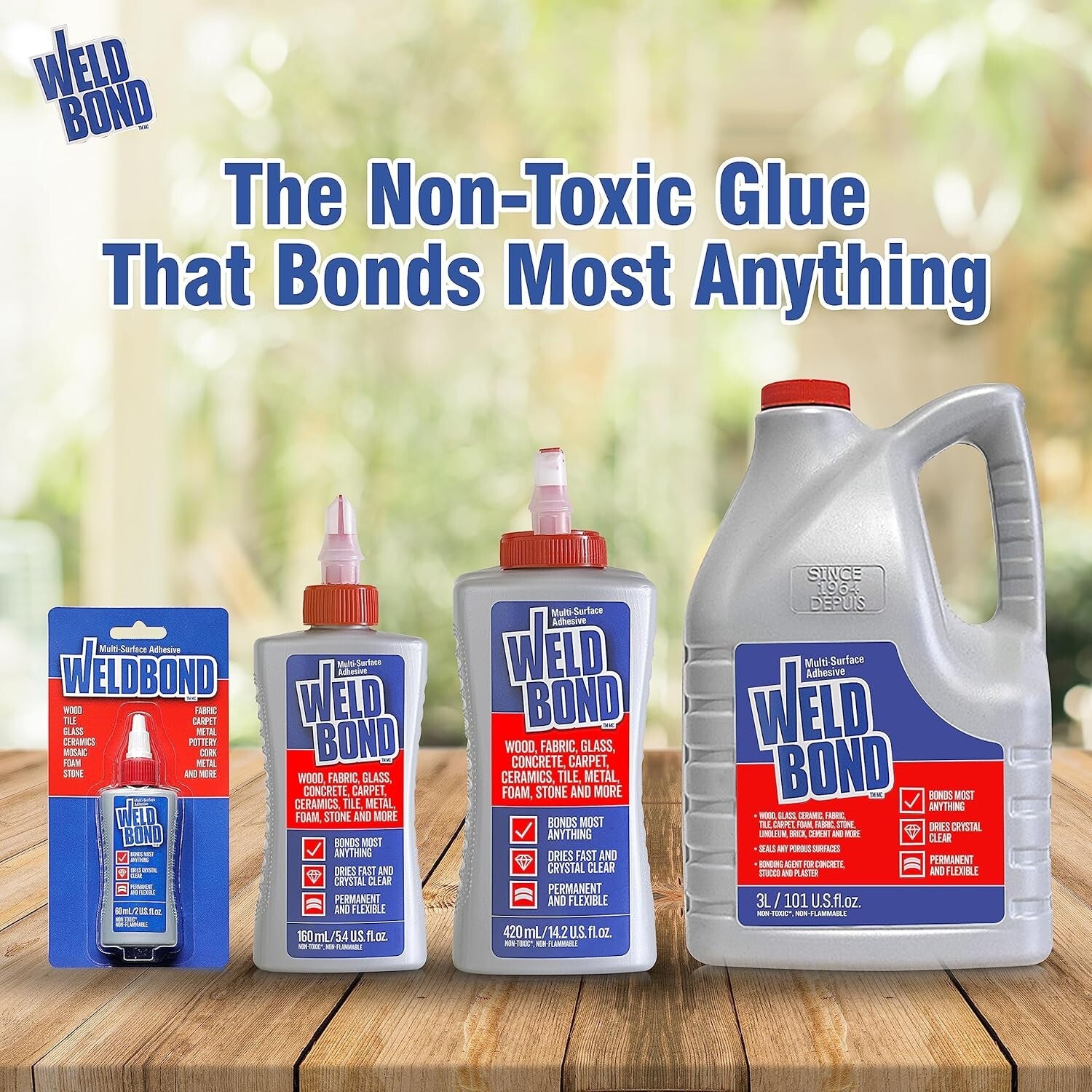 Versatile Non-Toxic Glue – Bonds Most Anything! 3L/101 oz - For All Surfaces