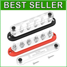Load image into Gallery viewer, Compact 6-Pole 300A Bus Bar Terminal Block for Automotive and Marine Use