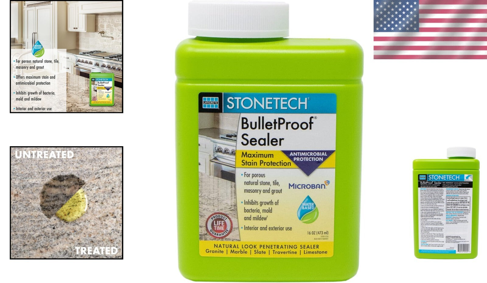 Bulletproof Sealer 1 Pint - Premium Environmentally Friendly Surface Protector