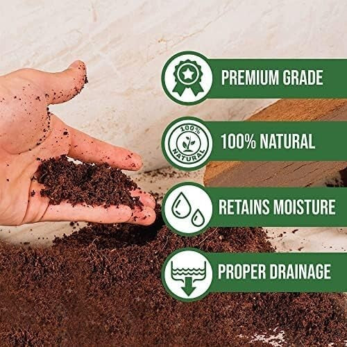 Coconut Coir for Plants – 10 lb Brick Pack for Indoor & Outdoor Gardening Needs