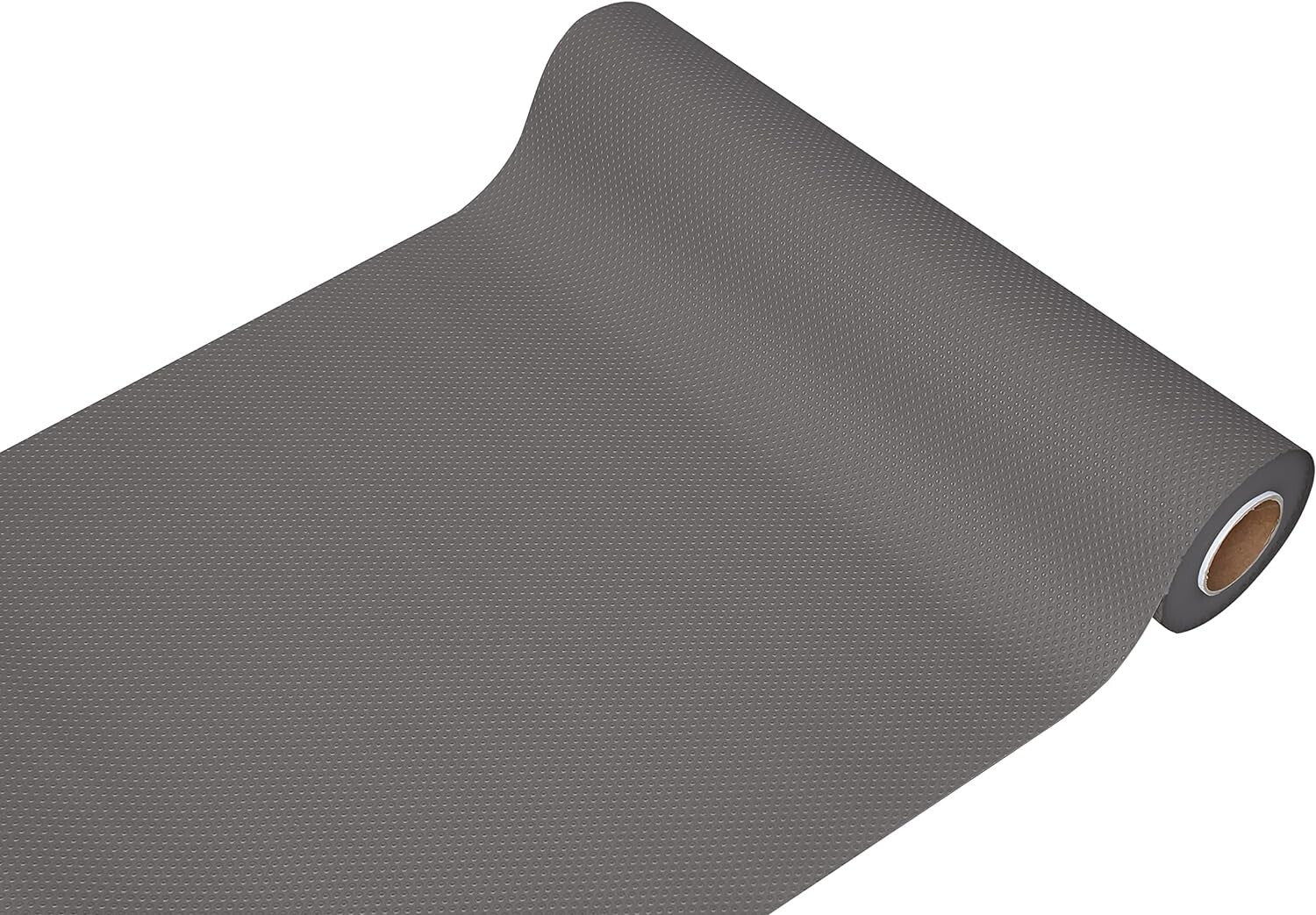 Quality Non-Slip 17.7" x 33' Shelf Liner - Easy Clean Grey Cabinet Protector