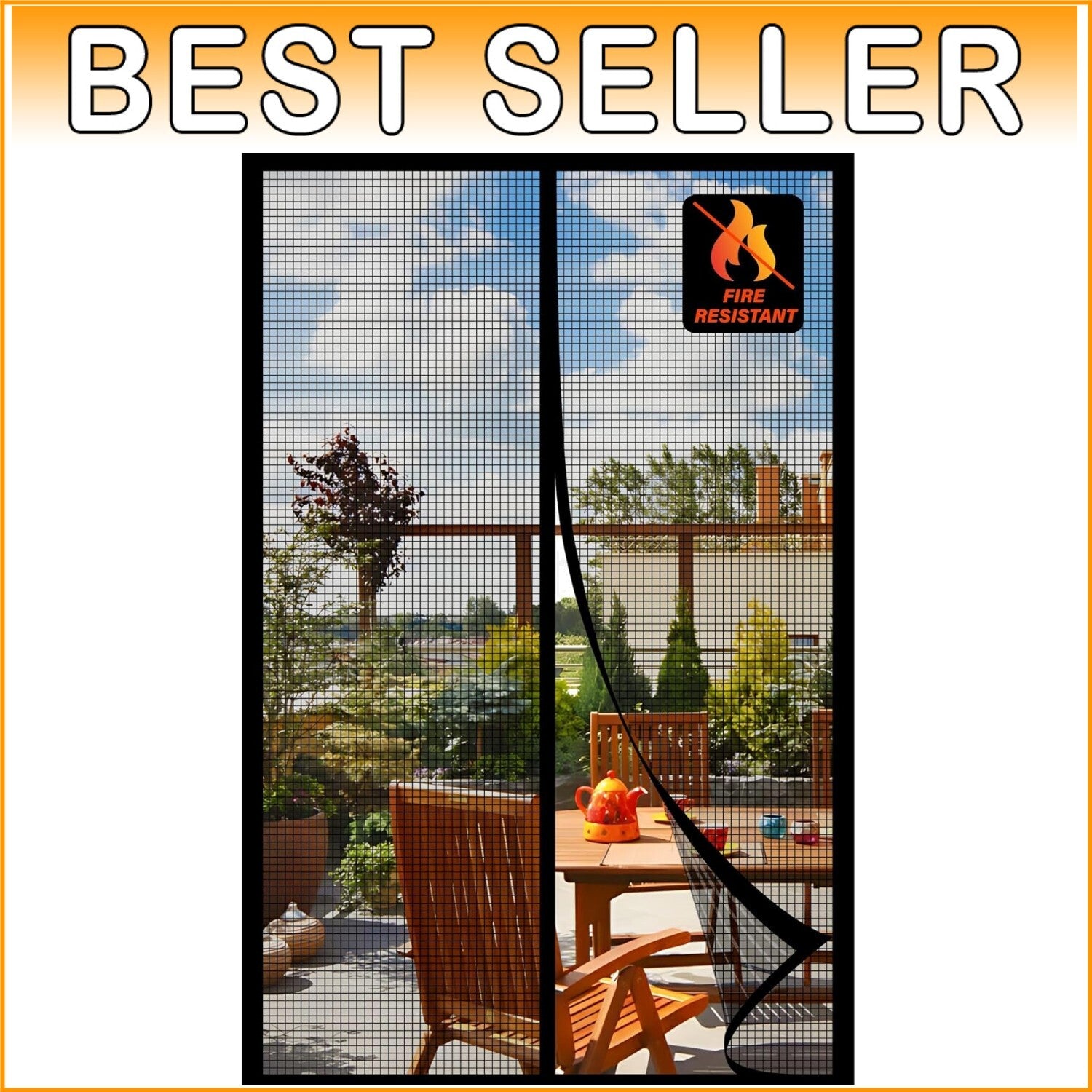 Easy Install Fiberglass Magnetic Screen Door - Keep Bugs Out, Welcome Fresh Air!