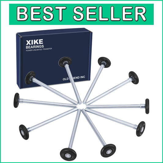 10-Pack Quiet Garage Door Rollers - 2" Nylon with 7" Stem for Smooth Operation