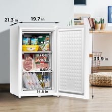 Load image into Gallery viewer, Sleek 3.0 Cu. Ft. Upright Freezer - Stainless Steel Finish, Low Noise Operation