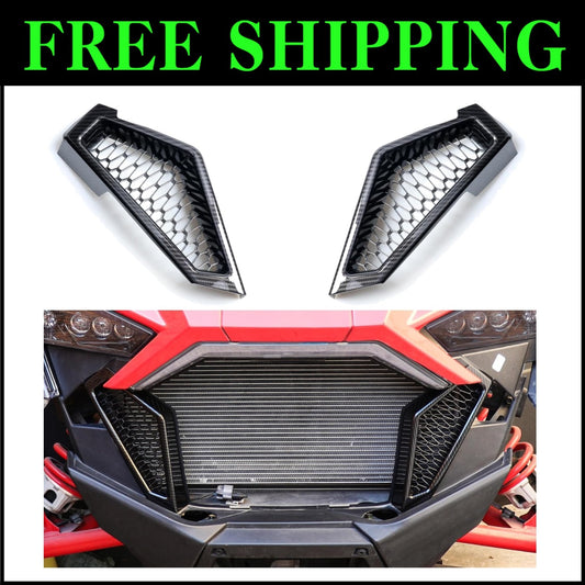 Custom Fit Carbon Black Front Mesh Grill Cover for 2020-2025 Polaris RZR PRO XP