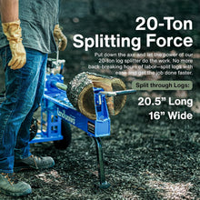 Load image into Gallery viewer, Gas-Powered 20 Ton Log Splitter - Efficient Forestry Tool with Safety Features