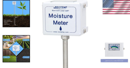 15 Inch Stainless Steel Moisture Meter for Gardening, Composting & Farming