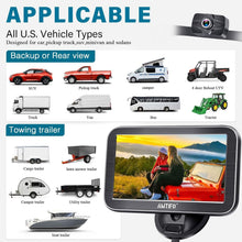 Load image into Gallery viewer, IP69 Waterproof Truck Backup Camera with 7-Inch Clear Monitor for Safe Parking