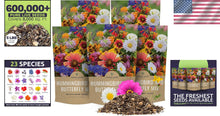 Load image into Gallery viewer, Bulk Wildflower Seed Mix for Butterflies &amp; Hummingbirds - 5 Pounds Fresh Seeds