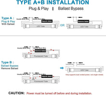 Load image into Gallery viewer, 12-Pack 4FT T8 LED Tube Lights, Bright 3000LM, Daylight 5000K, Ballast Bypass