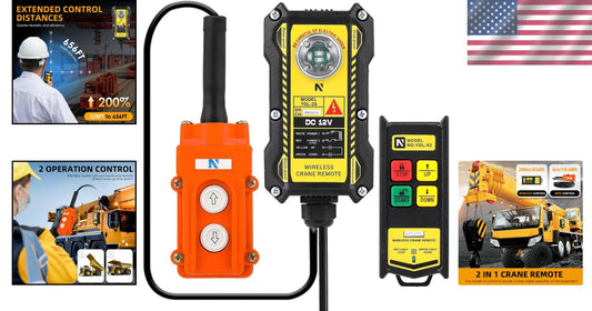 Versatile 2-in-1 Remote Control for Crane and Dump Trailer - Compact & Efficient