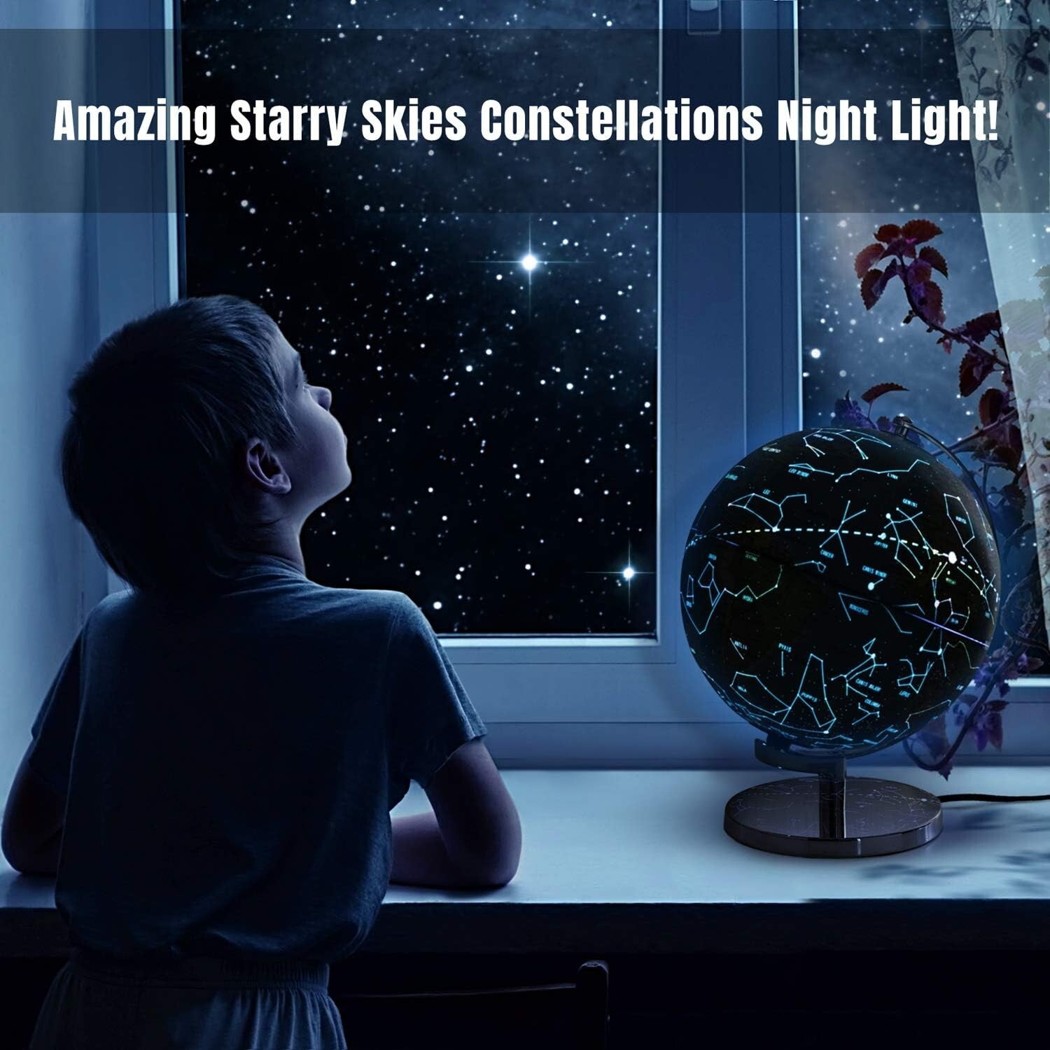 9-Inch Illuminated Kids Globe with Interactive Games & Night Light Feature