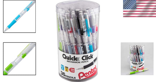 Quick Click 0.7mm Mechanical Pencils - Comfort Grip and Assorted Colors, 36-PK