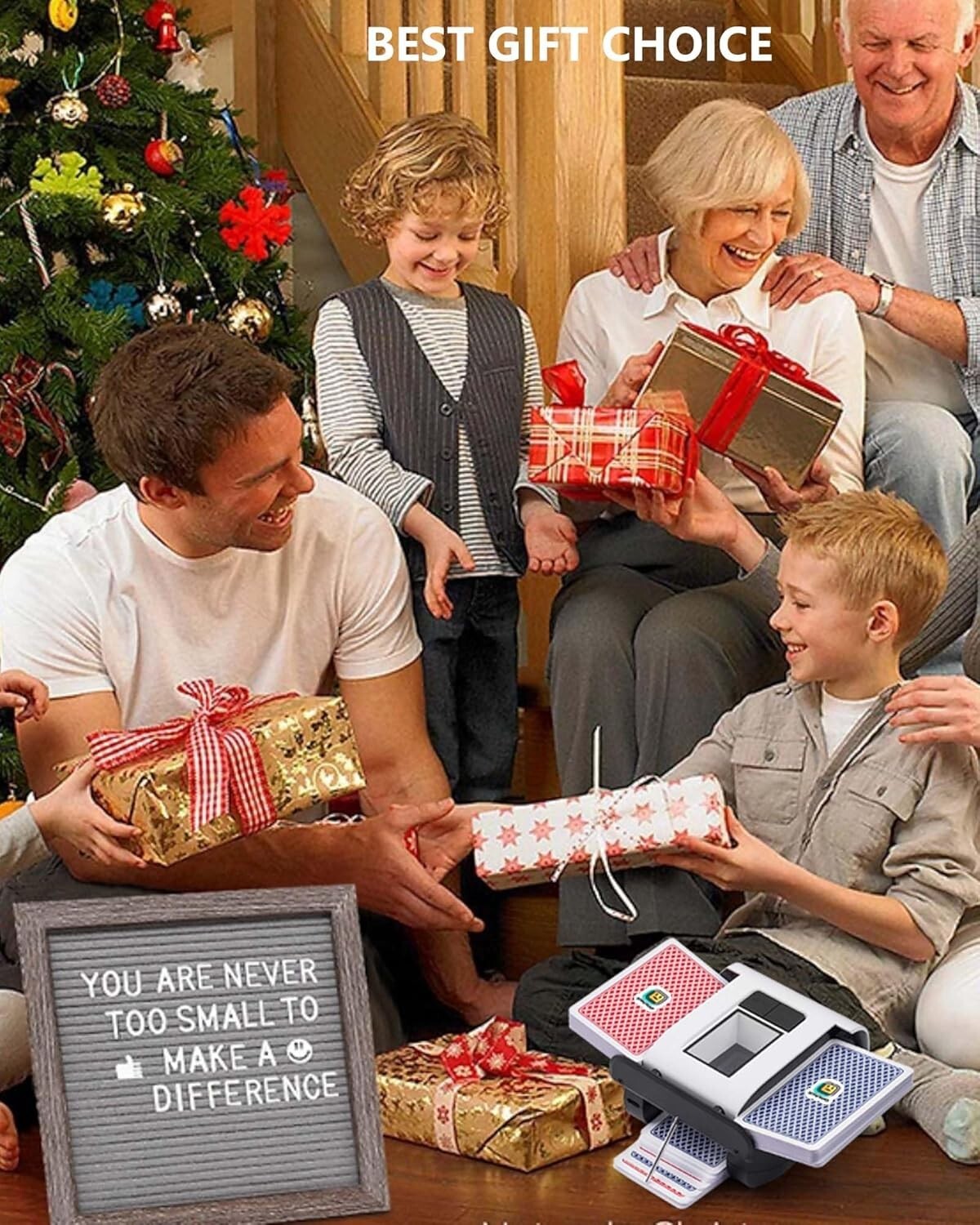 Portable Electric Card Shuffler - Quiet, Fast, and Works with Multiple Decks