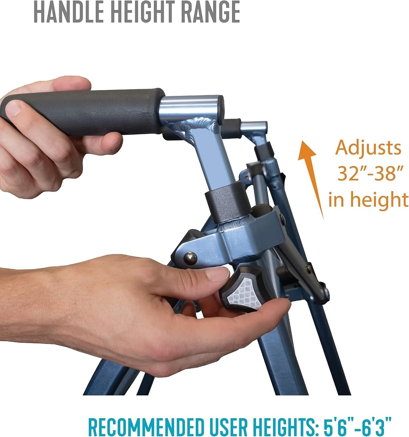 6-Inch Locking Swivel Wheel Walker - Lightweight Travel Companion for Seniors