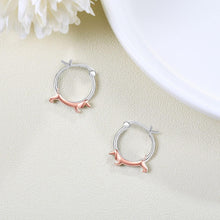 Load image into Gallery viewer, Cute Sterling Silver Dachshund Hoop Earrings - Perfect Jewelry Gift for Her
