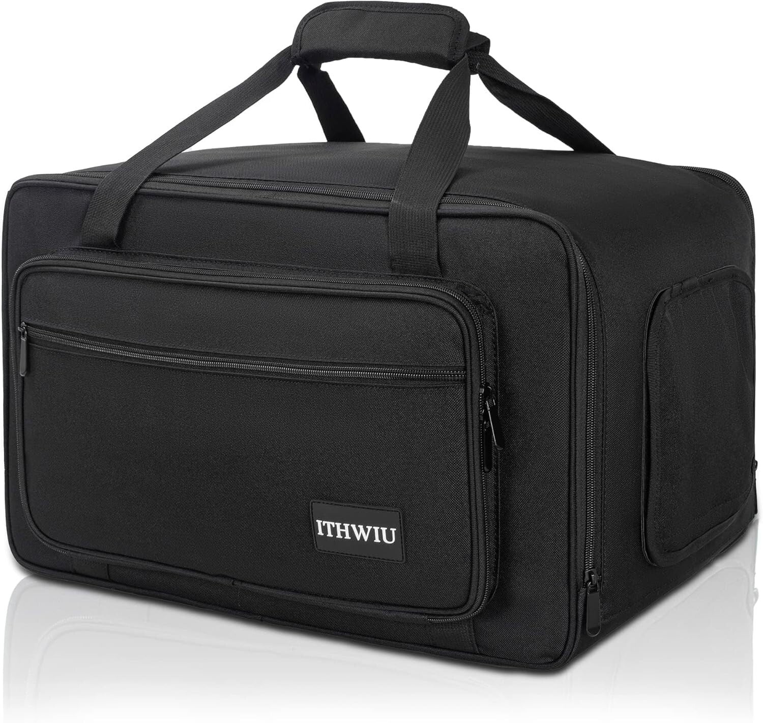 Versatile Padded Speaker Bag for 8" Speakers - Double Zipper & Exterior Pocket
