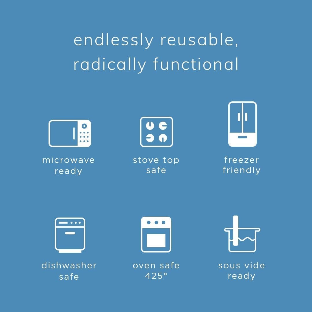 Eco-Friendly 4-Pack Silicone Food Storage Bags - Leakproof, Clear & Reusable