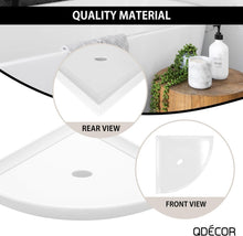 Load image into Gallery viewer, Retrofit 8-Inch Corner Shower Shelf with Drainage for Organized Bathroom Spaces