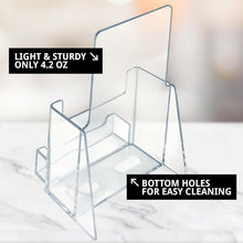Load image into Gallery viewer, Stylish 50-Pack Trifold Brochure Stand with Horizontal Card Holder - Fast Access