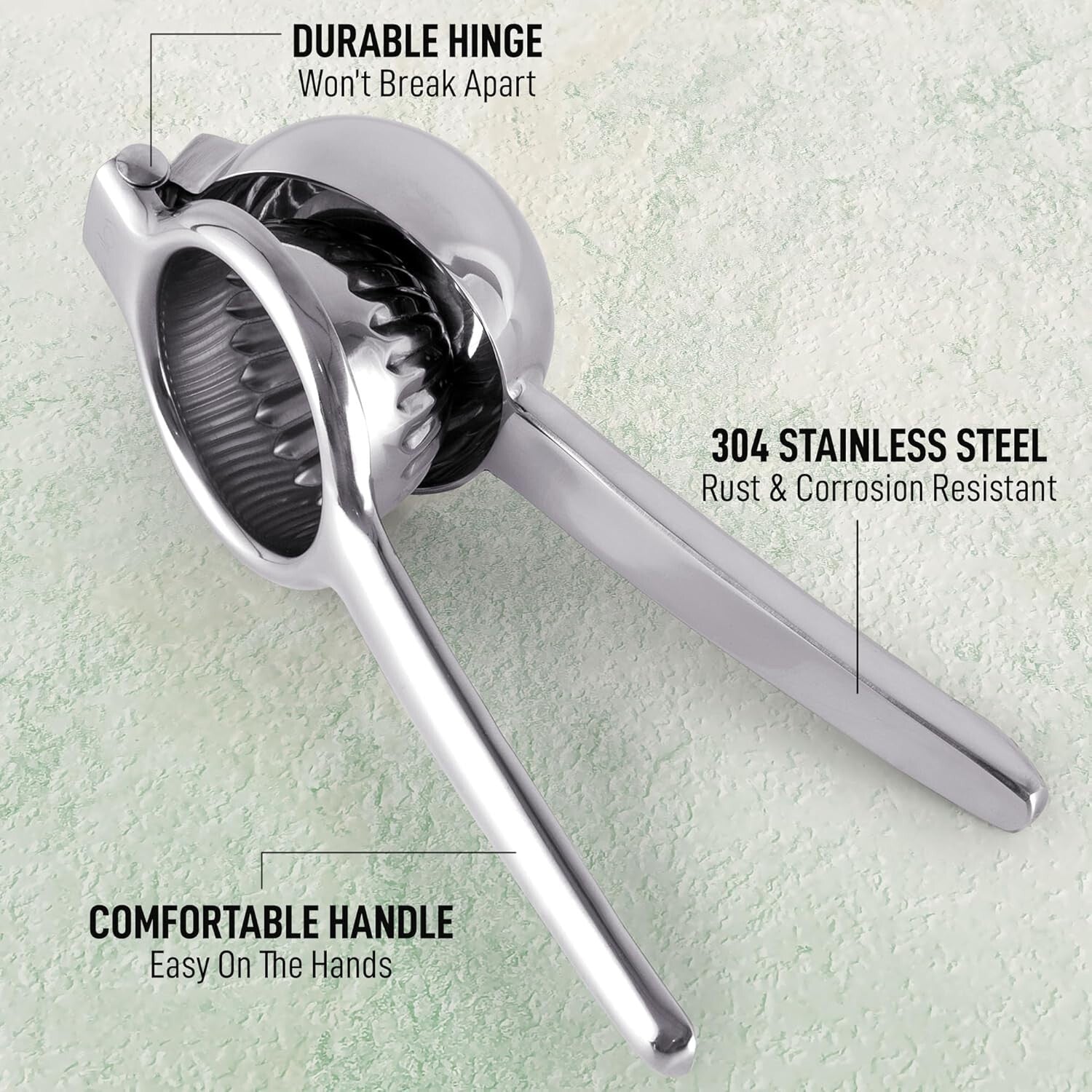 Extra Large Stainless Steel Lemon Squeezer - Effortless Juicing for Your Kitchen