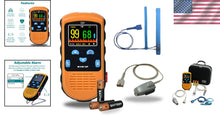 Load image into Gallery viewer, Battery Operated Pulse Oximeter for Infants &amp; Adults - Adjustable Alarm &amp; Case