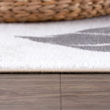 Load image into Gallery viewer, Contemporary Floral Design 6'7" x 9' Indoor Rug - Non-Slip Rubber Backing