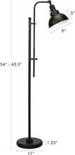 Load image into Gallery viewer, Vintage Industrial Floor Lamp - 65'' Adjustable Height for Stylish Living Spaces
