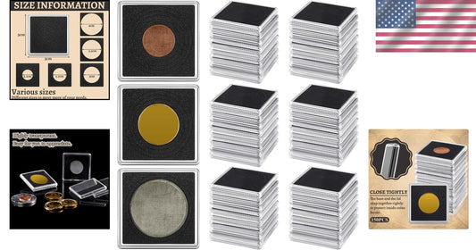 Versatile 150 Count Coin Case Set - Adjustable Acrylic Holders for Collectibles