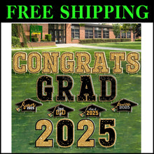 Load image into Gallery viewer, Large 2025 Graduation Lawn Signs - Decorative Outdoor Signs with Strong Stakes
