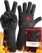 Load image into Gallery viewer, Premium BBQ Gloves - 1472°F Heat Resistant Grilling Gloves for Maximum Safety