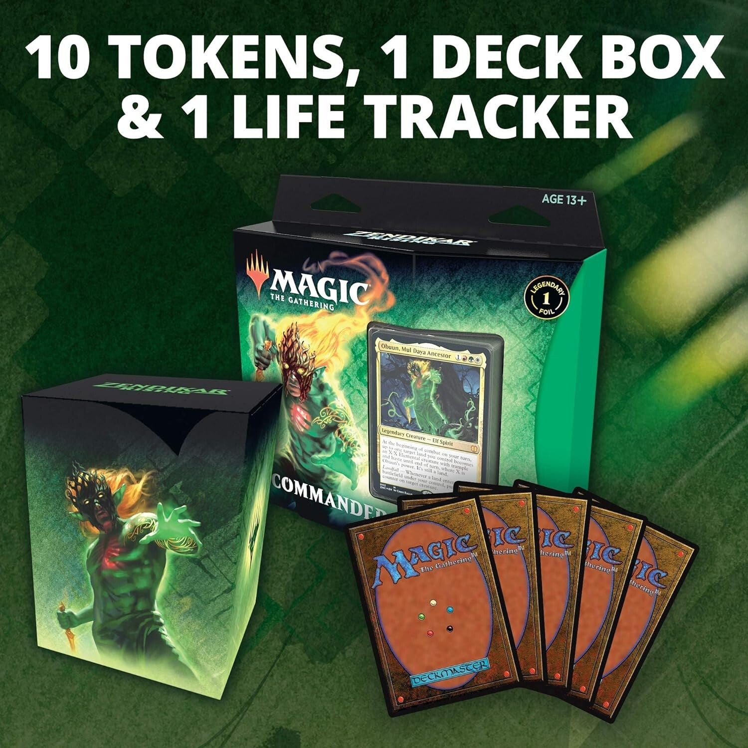 Ready-to-Play MTG Zendikar Rising Commander Deck with Unique Cards & Tokens
