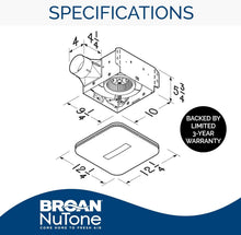Load image into Gallery viewer, Quiet 80 CFM Ventilation Fan with LED Light and CleanCover - Ideal for Bathrooms
