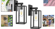 Load image into Gallery viewer, Energy-Efficient Waterproof Wall Mount Lights - Modern Black Sconces 2 Pack