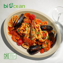 Load image into Gallery viewer, Eco-Friendly 12.5-Inch Compostable Oval Plates - 125 Pack for Sustainable Living