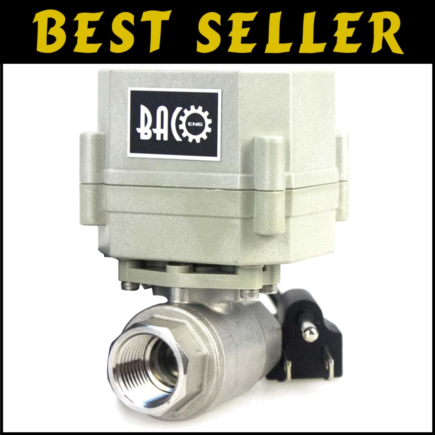 1/2" Motorized Stainless Steel Ball Valve - 110VAC Electric Water Control