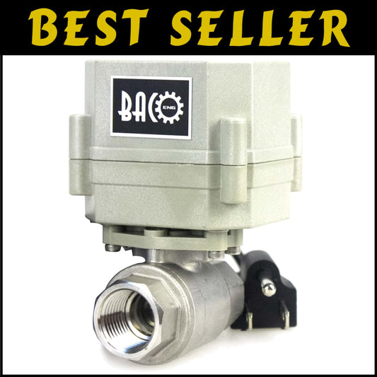 1/2" Motorized Stainless Steel Ball Valve - 110VAC Electric Water Control