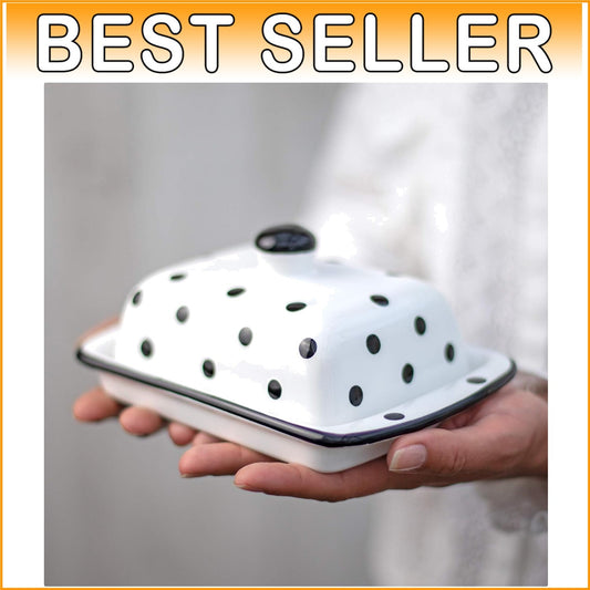 Elegant Ceramic Butter Keeper with Lid - 250g Capacity, Dishwasher Safe
