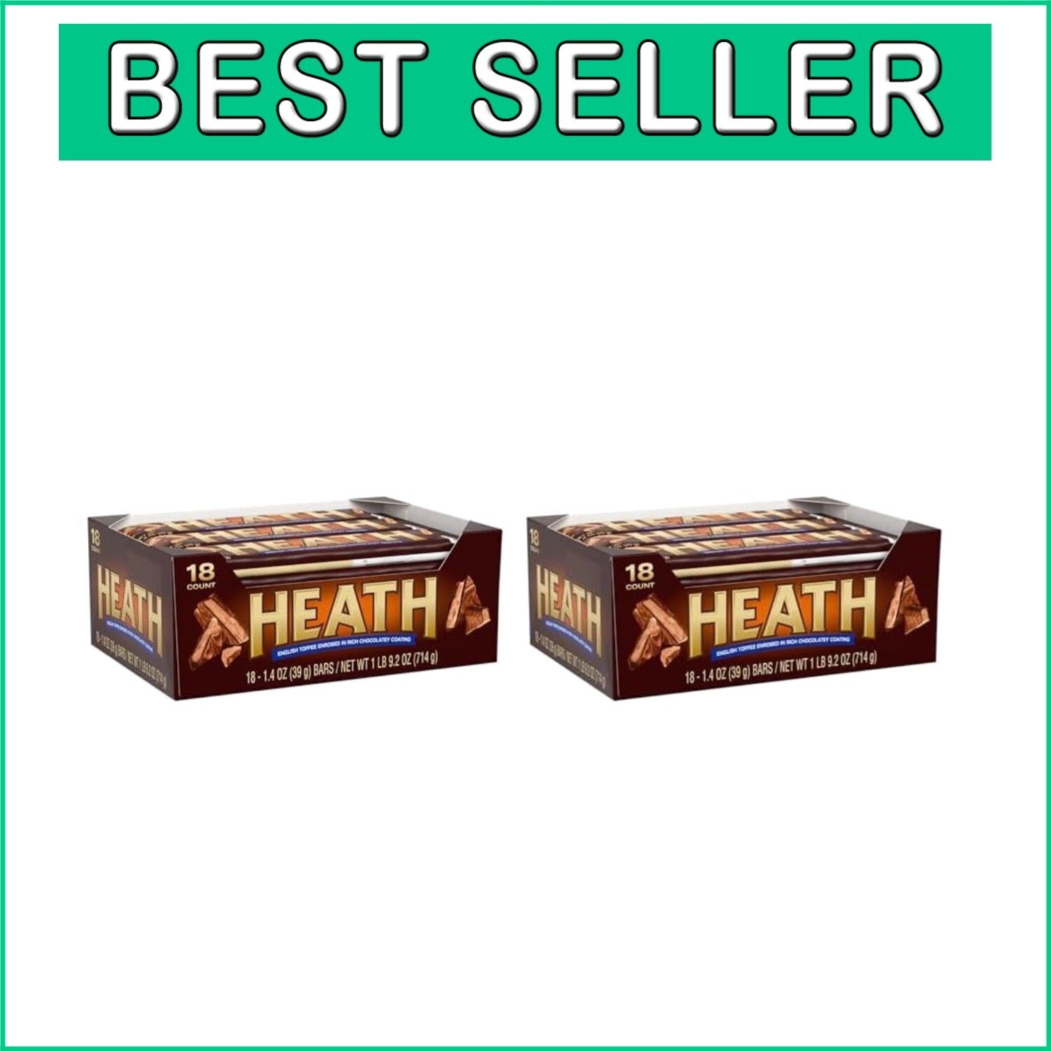 Chocolatey English Toffee Candy Bars, Gluten-Free, Perfect for Snacking Anytime