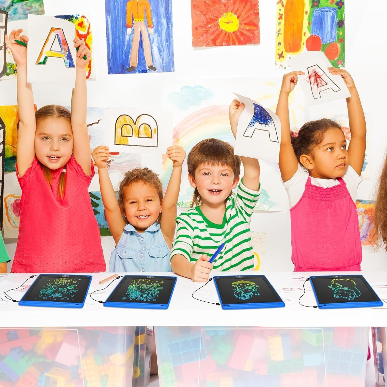 Educational 20 Pack LCD Writing Boards - 8.5-Inch Portable Doodle Pads for Kids