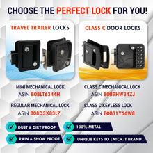Load image into Gallery viewer, Compact 100% Metal RV Door Lock with 2 Keys - Ultimate Trailer Security Solution
