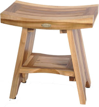 Load image into Gallery viewer, Premium Teak Shower Chair, 18-Inch Height - Durable, Stylish &amp; Waterproof