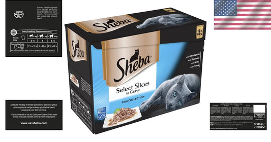 Nutritious Seafood Slices in Gravy - Wet Cat Food for Adults - 12 x 85g