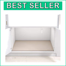 Load image into Gallery viewer, Taupe Under Sink Mat - Silicone Waterproof Tray for Kitchen Cabinets 34.25"x22"