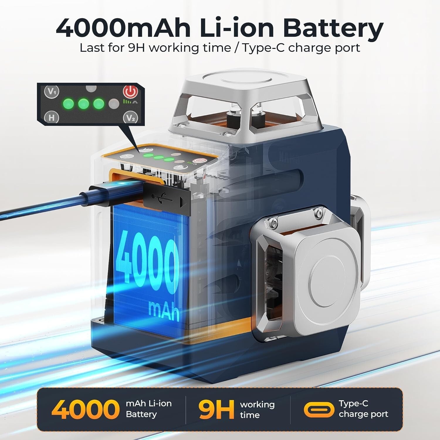 Professional 3D Green Laser Level with 12 Lines & Remote Control for Precision