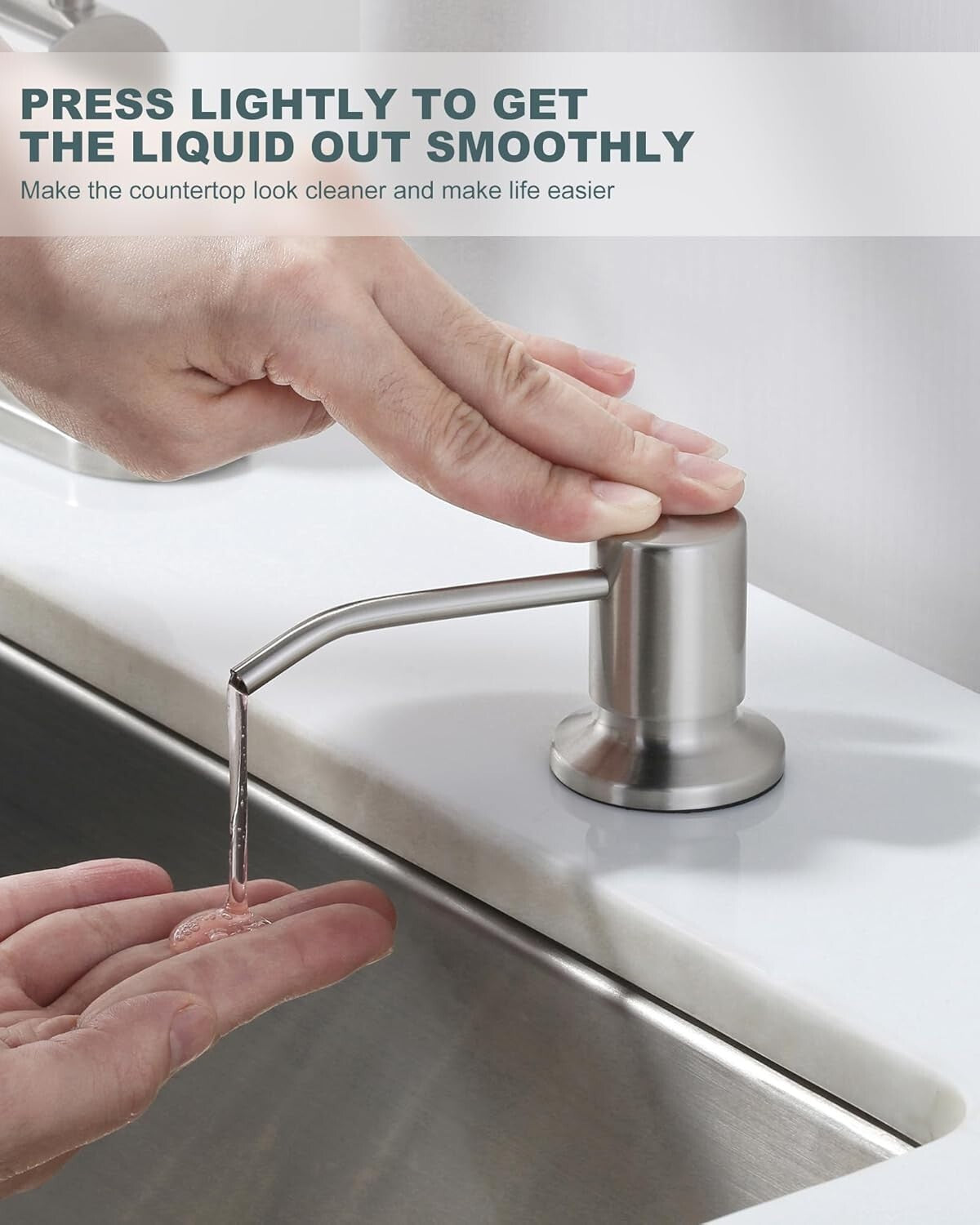 Contemporary 360-Degree Kitchen Faucet with Soap Dispenser for Efficient Cooking