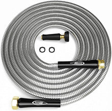 Load image into Gallery viewer, Flexible 200FT Metal Garden Hose - Lightweight, Corrosion-Resistant &amp; Kink-Free