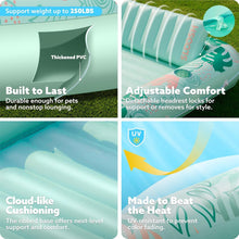 Load image into Gallery viewer, Durable Aqua Blue Inflatable Lounge Float for Ultimate Pool Comfort - 70" x 46"