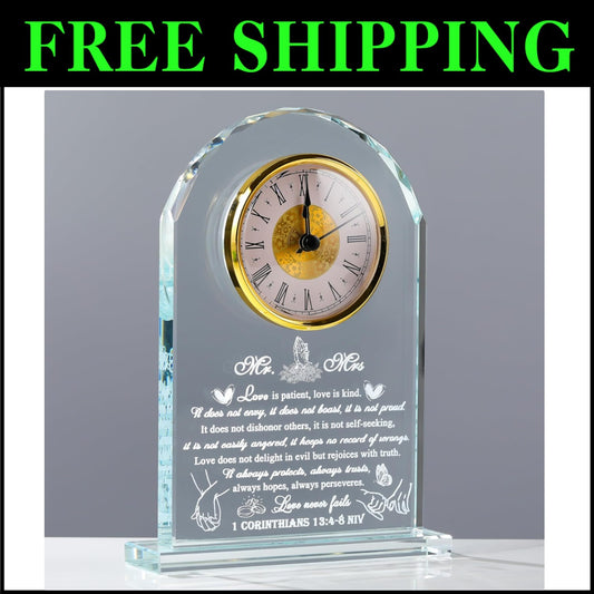 Battery-Powered Quartz Crystal Clock - Heartfelt Wedding Gift for Newlyweds