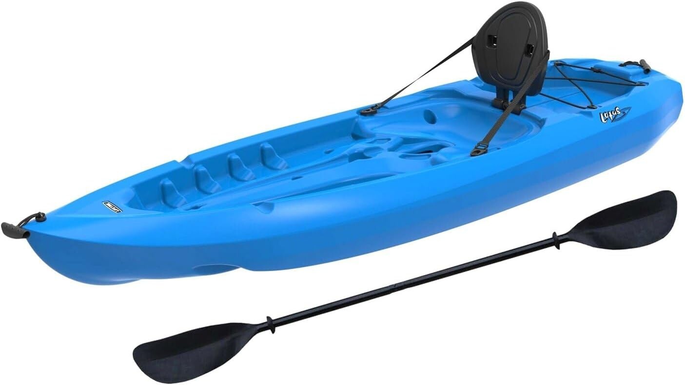 Durable HDPE Sit-On-Top Kayak - Easy Transport with Paddle & Quick-Release Seat
